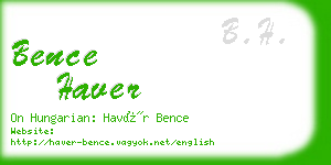 bence haver business card